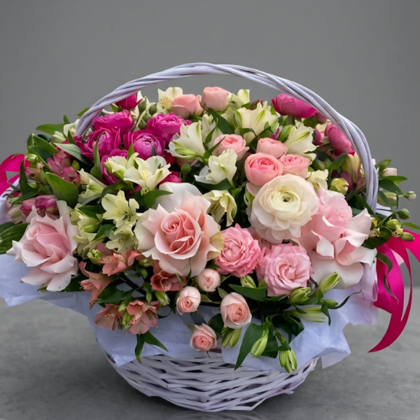 Bodrum Flower Order - Symphony of Elegance Flower Basket