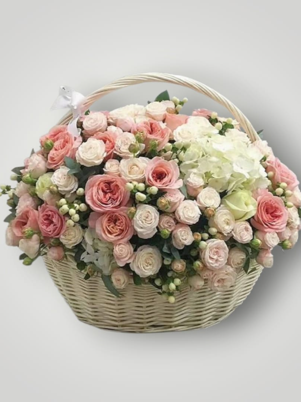 Blumenbestellung Bodrum - Pastell-Luxus-Blumenkorb