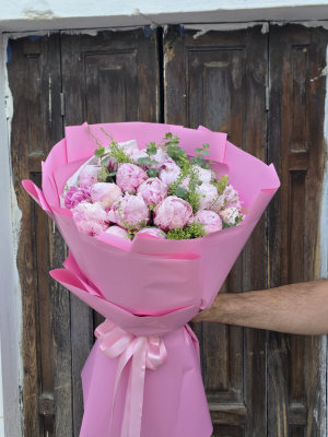 Send Flowers to Bodrum - Peony Bouquet