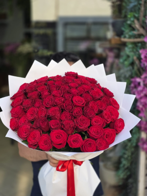 Luxus Blumenlieferung Bodrum - Der Rhythmus der Liebe 71 Rosenstrauß